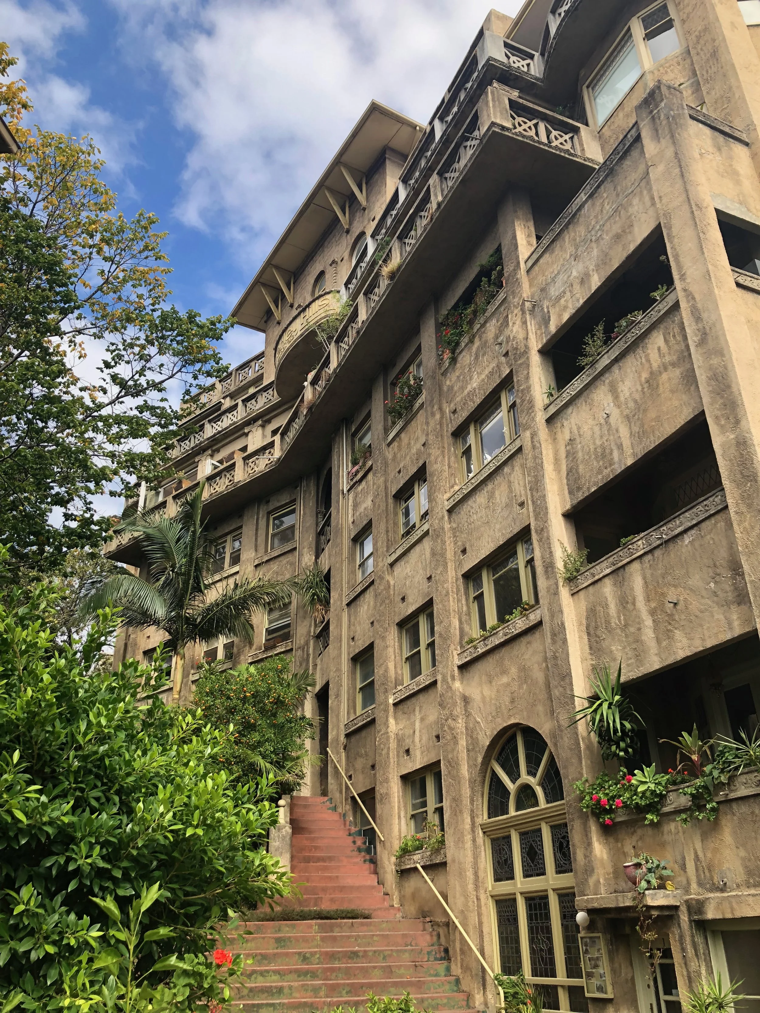 Block two of Beverley Hills flats, designed and built by the architect Howard Lawson.