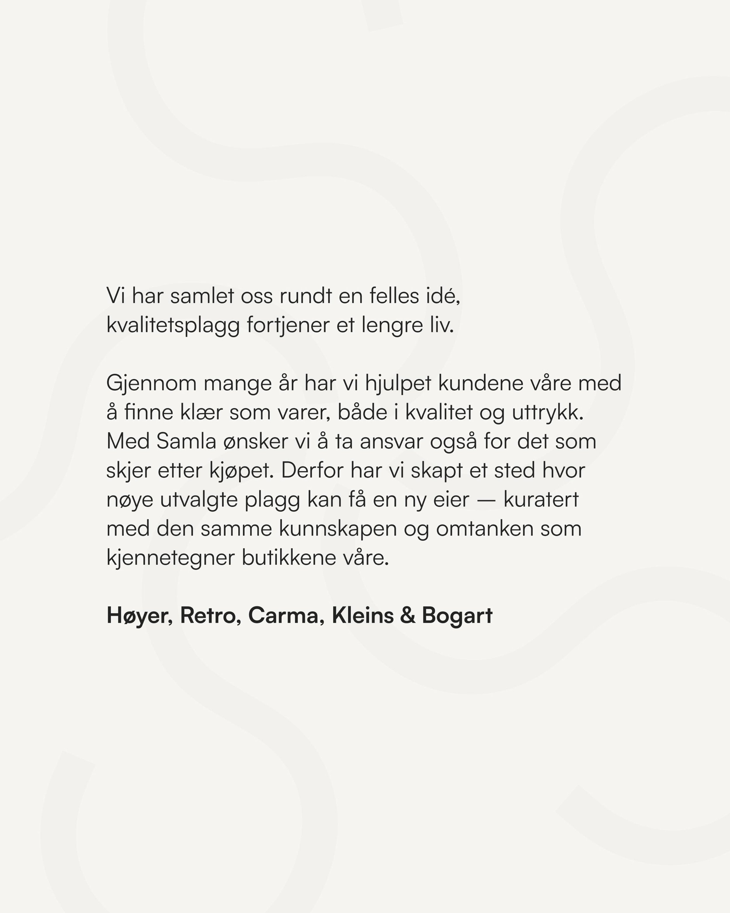 Kvalitetplagg fortjener et lengre liv🤍