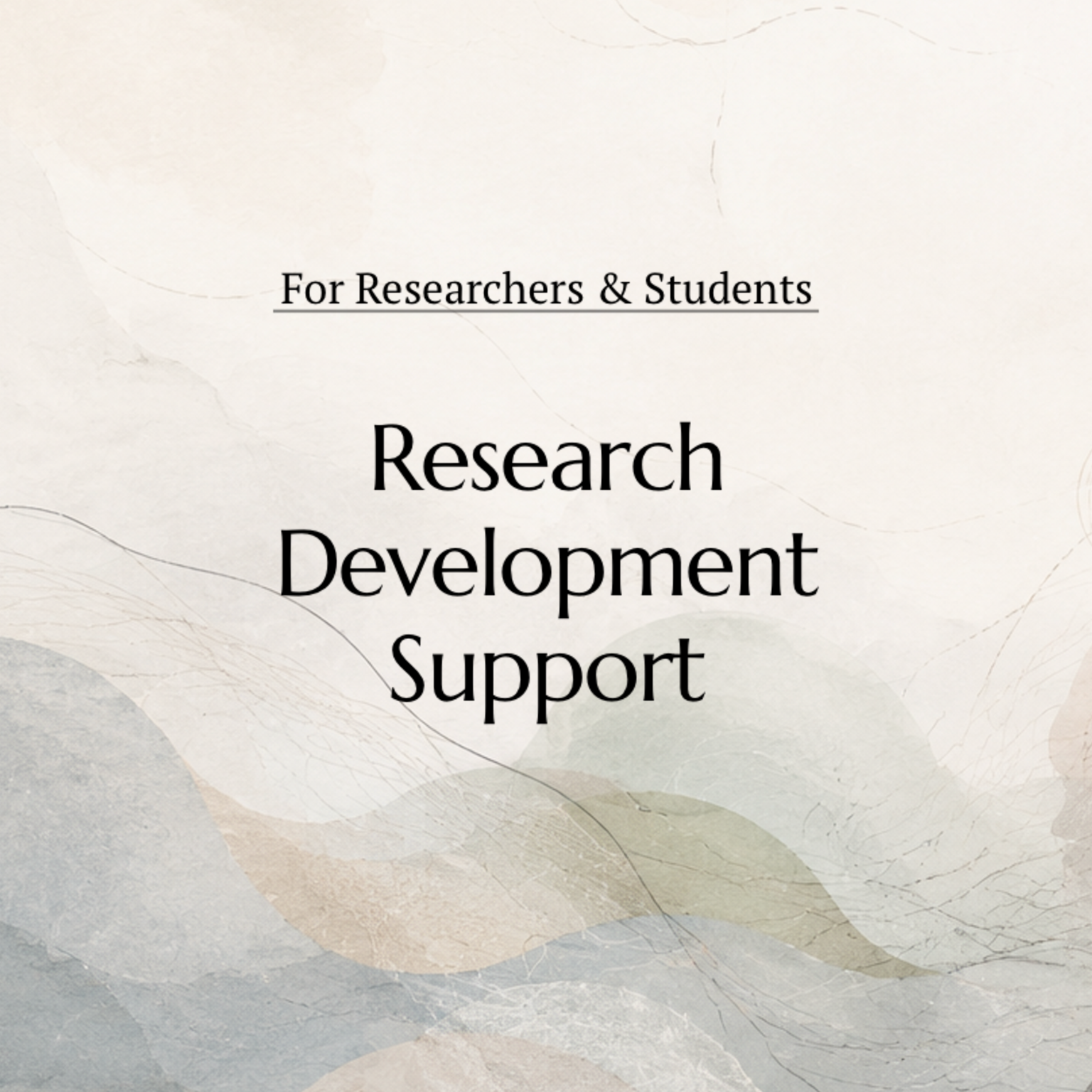 Research Development Support for researchers and students at Maria Fermin Research Studio