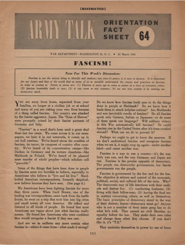 America Once Knew How to Name Fascism