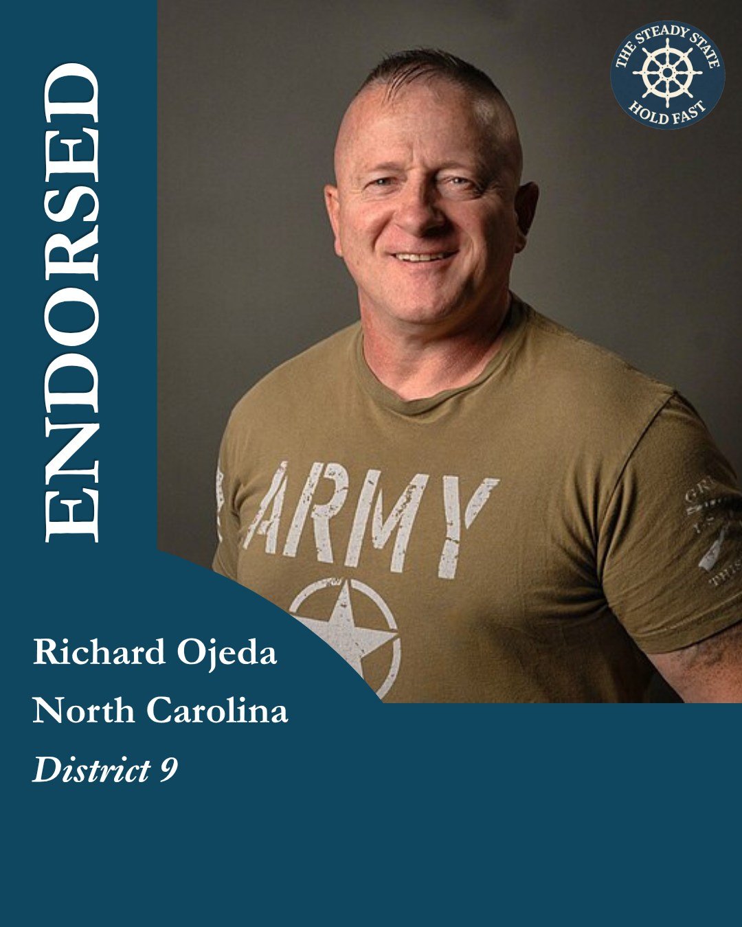 &ldquo;The Steady State was built on the idea that defending democracy shouldn't be a partisan act. Richard Ojeda's candidacy proves that idea still holds,&rdquo; said Steven Cash, Executive Director of The Steady State. 

Richard Ojeda is running fo