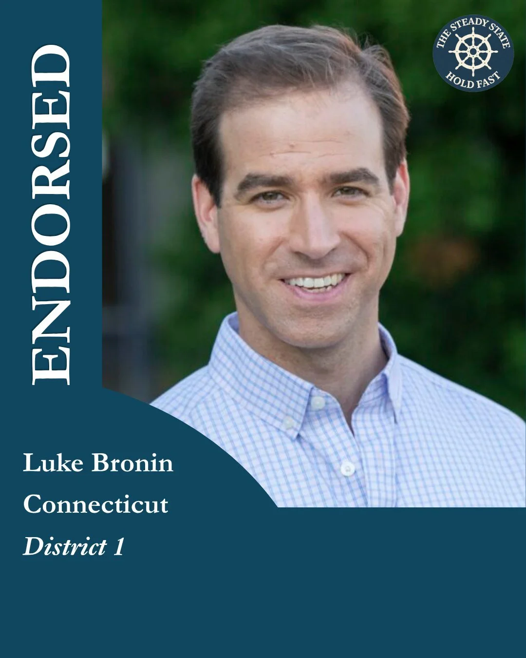 &ldquo;Luke Bronin reflects everything our members hoped to see in the next generation of American leadership,&rdquo; said Steven Cash, Executive Director of The Steady State. 

Luke Bronin is running for Congress in Connecticut's First District. A R