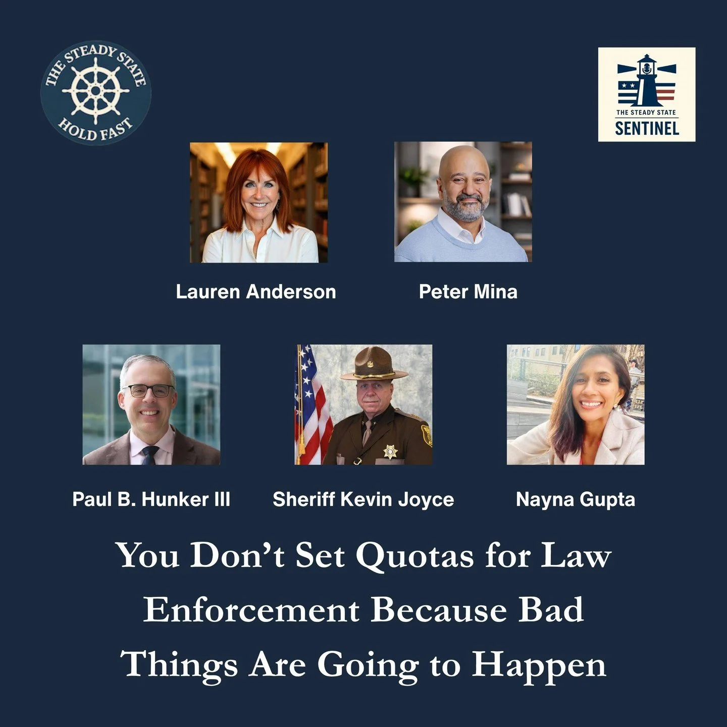&ldquo;You don&rsquo;t set quotas for law enforcement because bad things are going to happen.&rdquo;

What happens when immigration enforcement becomes a numbers game? Sheriff Kevin Joyce, Paul Hunker, and Nayna Gupta join Peter Mina and Lauren Ander
