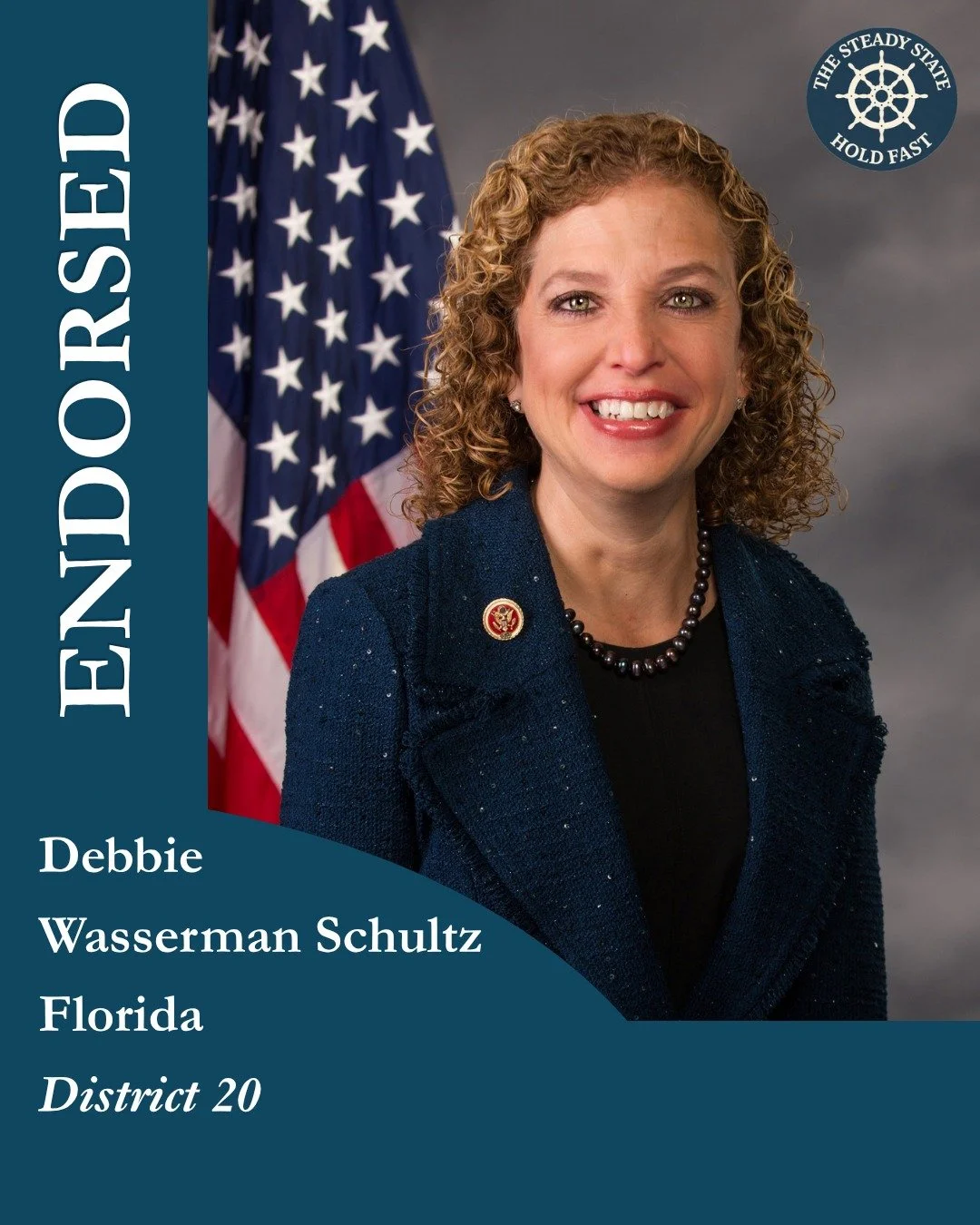 "Debbie Wasserman Schultz understands that oversight and accountability aren't obstacles to good governance &ndash; they're the foundation of it. That understanding is why we're proud to stand behind this candidacy," said Steven Cash, Execu