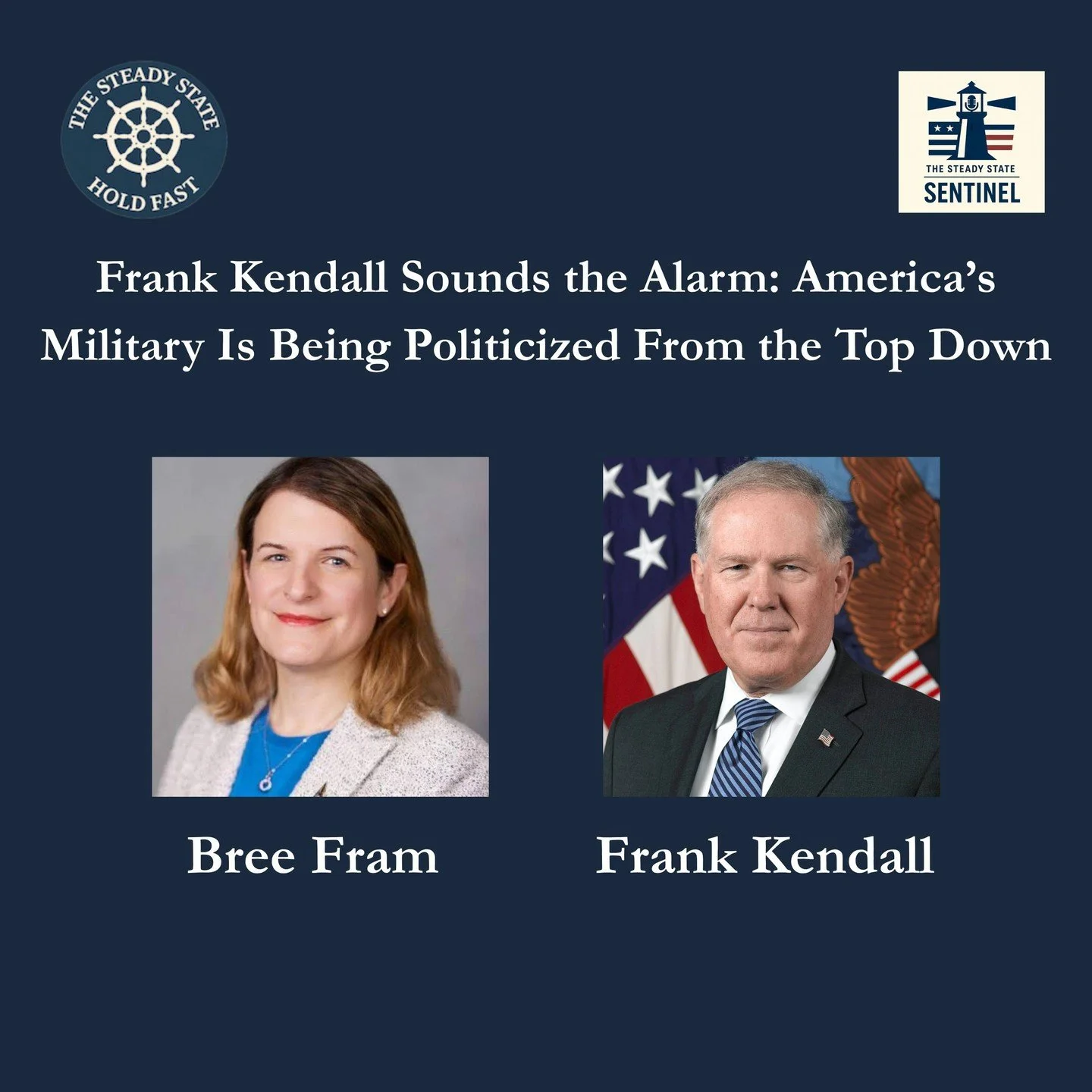 What does the future of warfare demand from America&rsquo;s military? Retired Space Force Col. Bree Fram sits down with former Air Force Secretary Frank Kendall to discuss AI, military leadership, and national security. 

Watch the latest episode of 