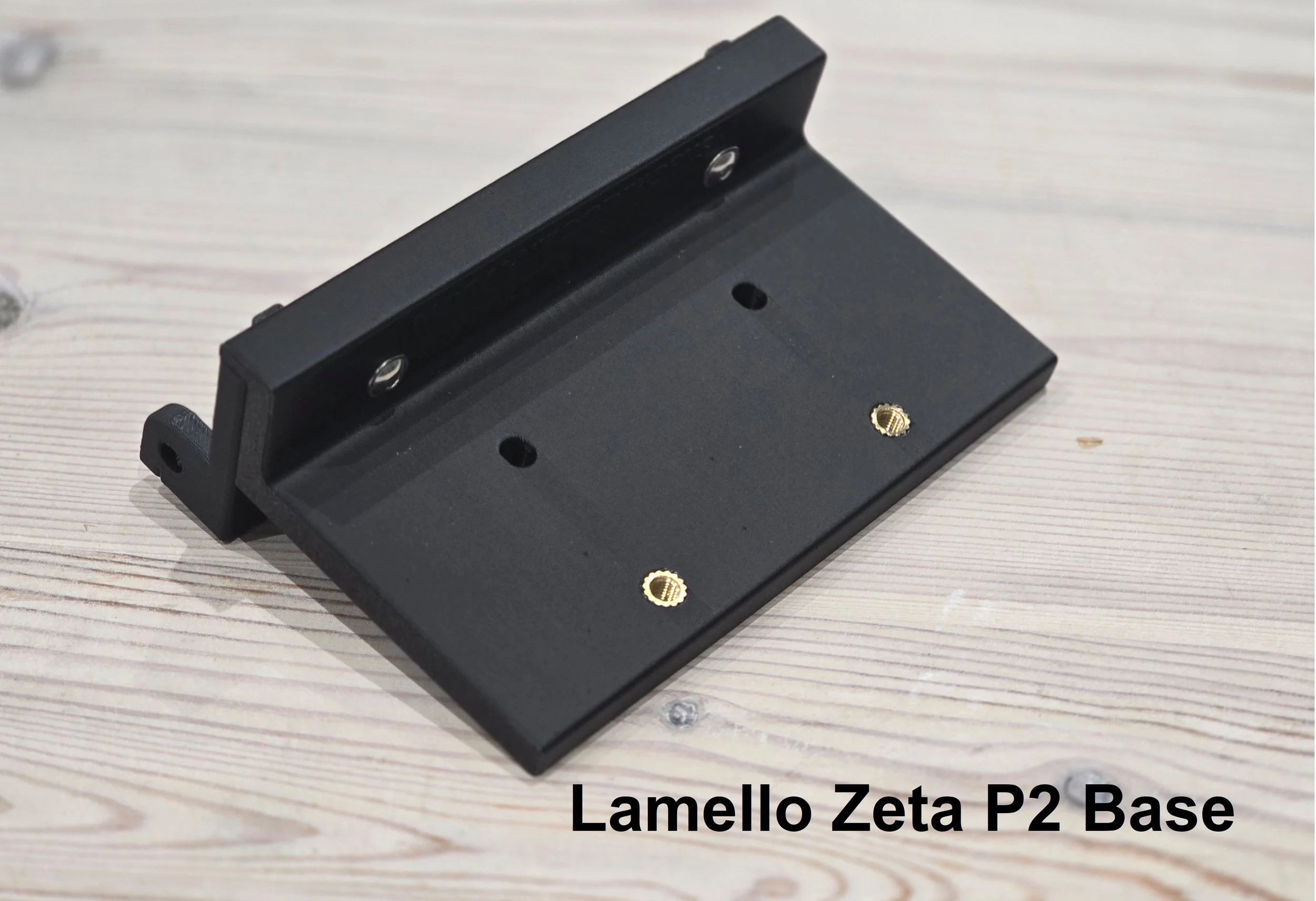 Lamello Zeta P2 base plate with fence and guide arm attached