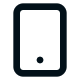 Icon of a mobile phone with a button at the bottom center