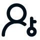 Icon of a person with a plus sign indicating adding or creating a user profile.