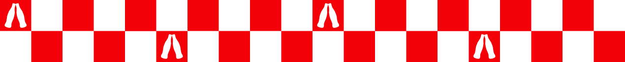 Pattern of red and white checkered tablecloth with white chef's pants icons