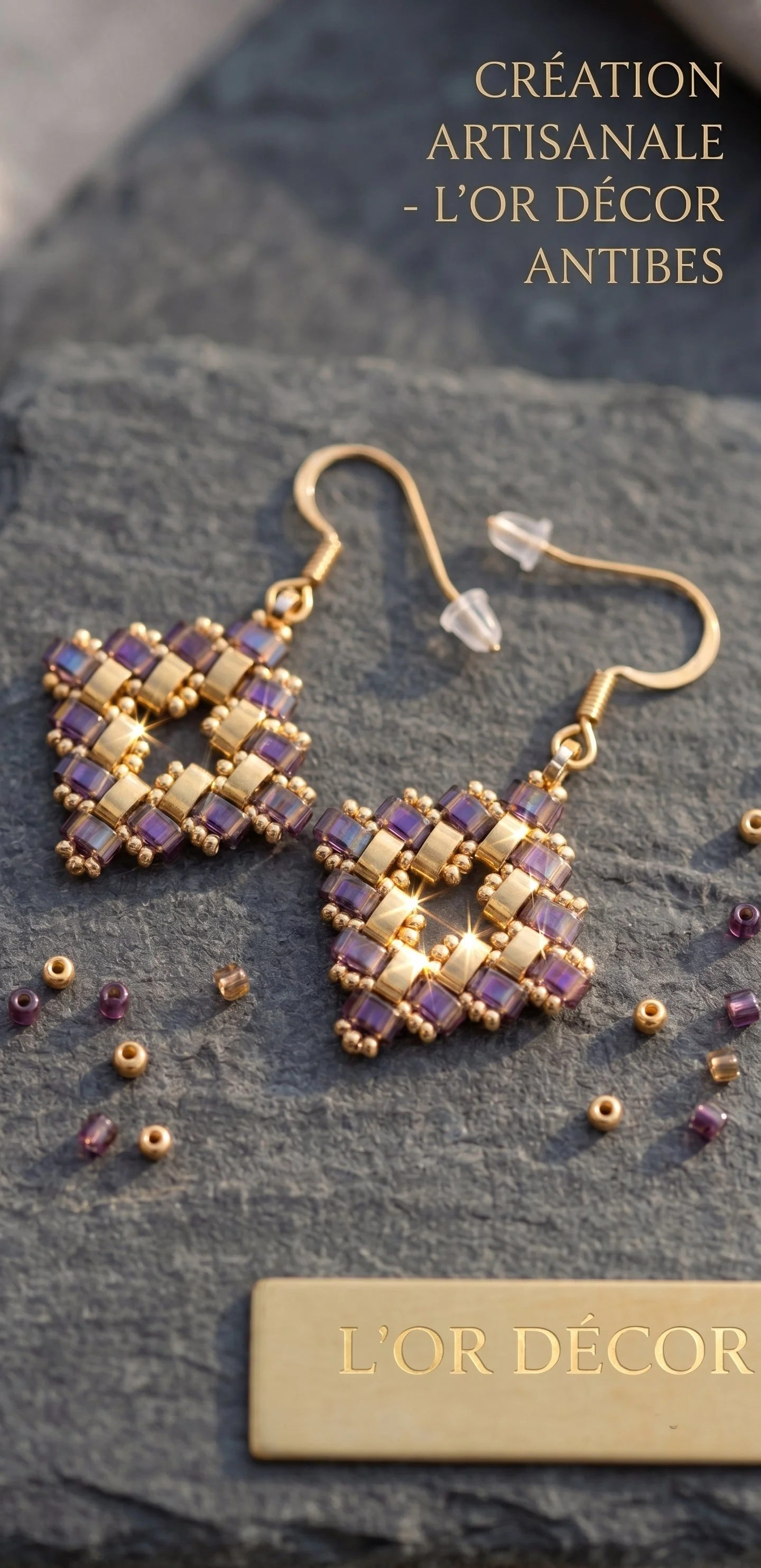 Boucles d’oreilles Pourpre d’Or