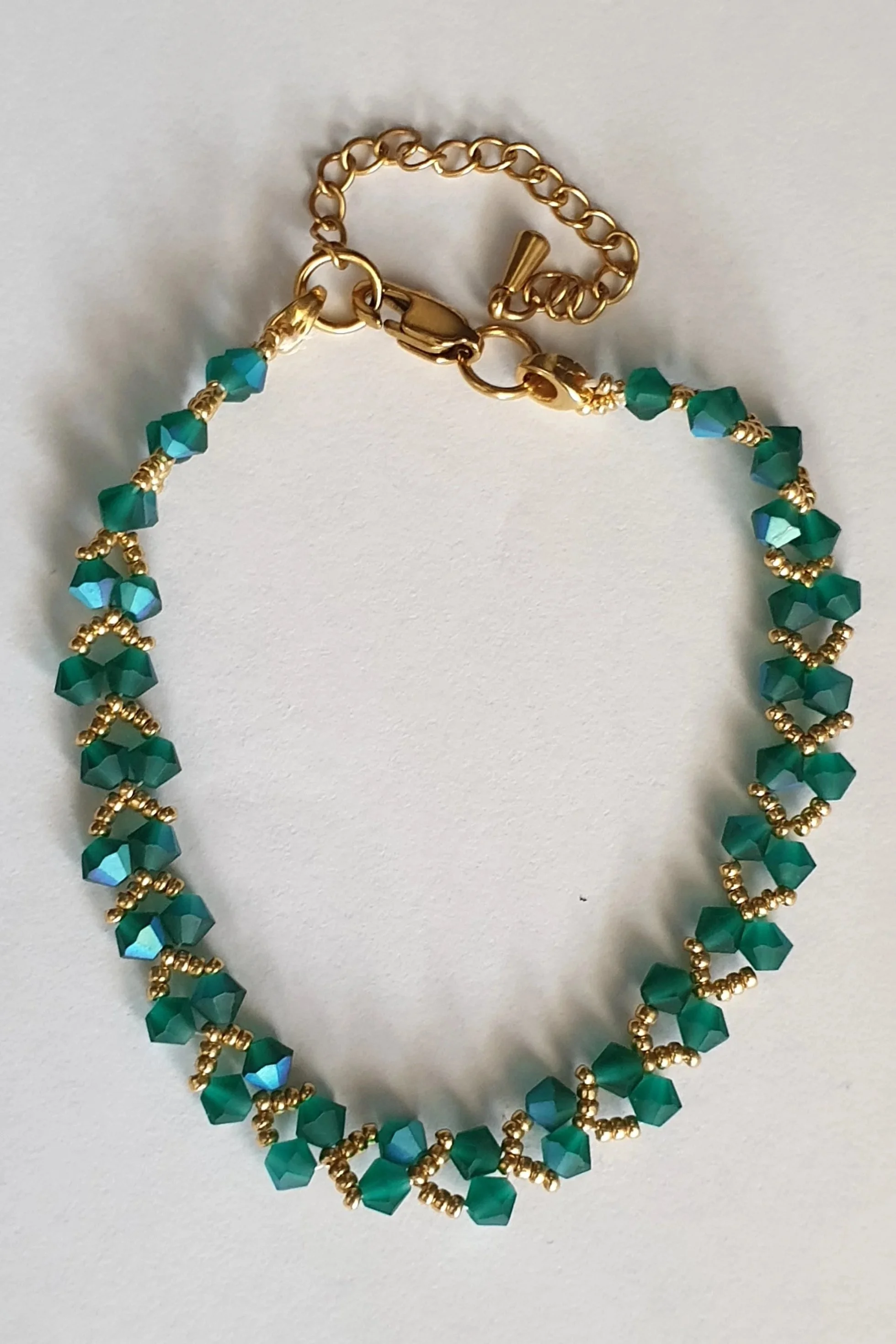 Bracelet Éclat Émeraude – Toupies de cristal