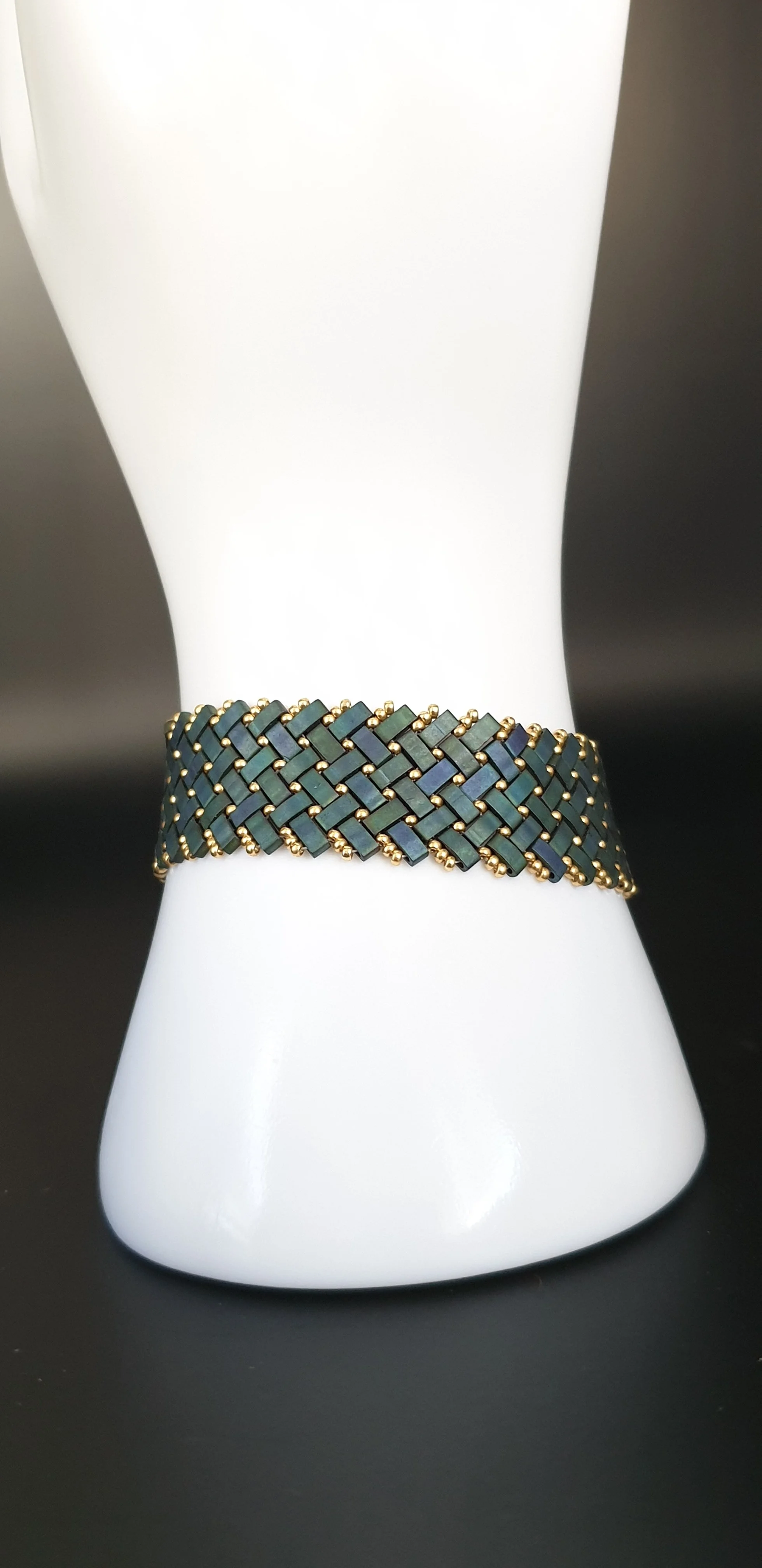 Bracelet Lagon d’Or – Large – Miyuki Half Tila