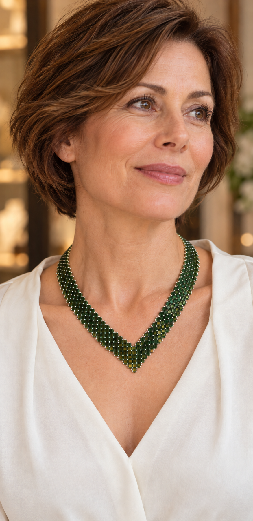 Collier émeraude tissé, largeur ajustée.png