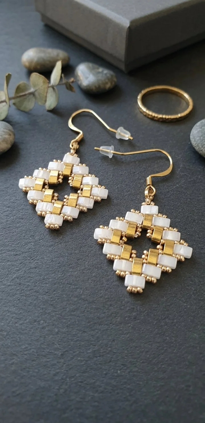 Boucles d'oreilles Ivory d’Or