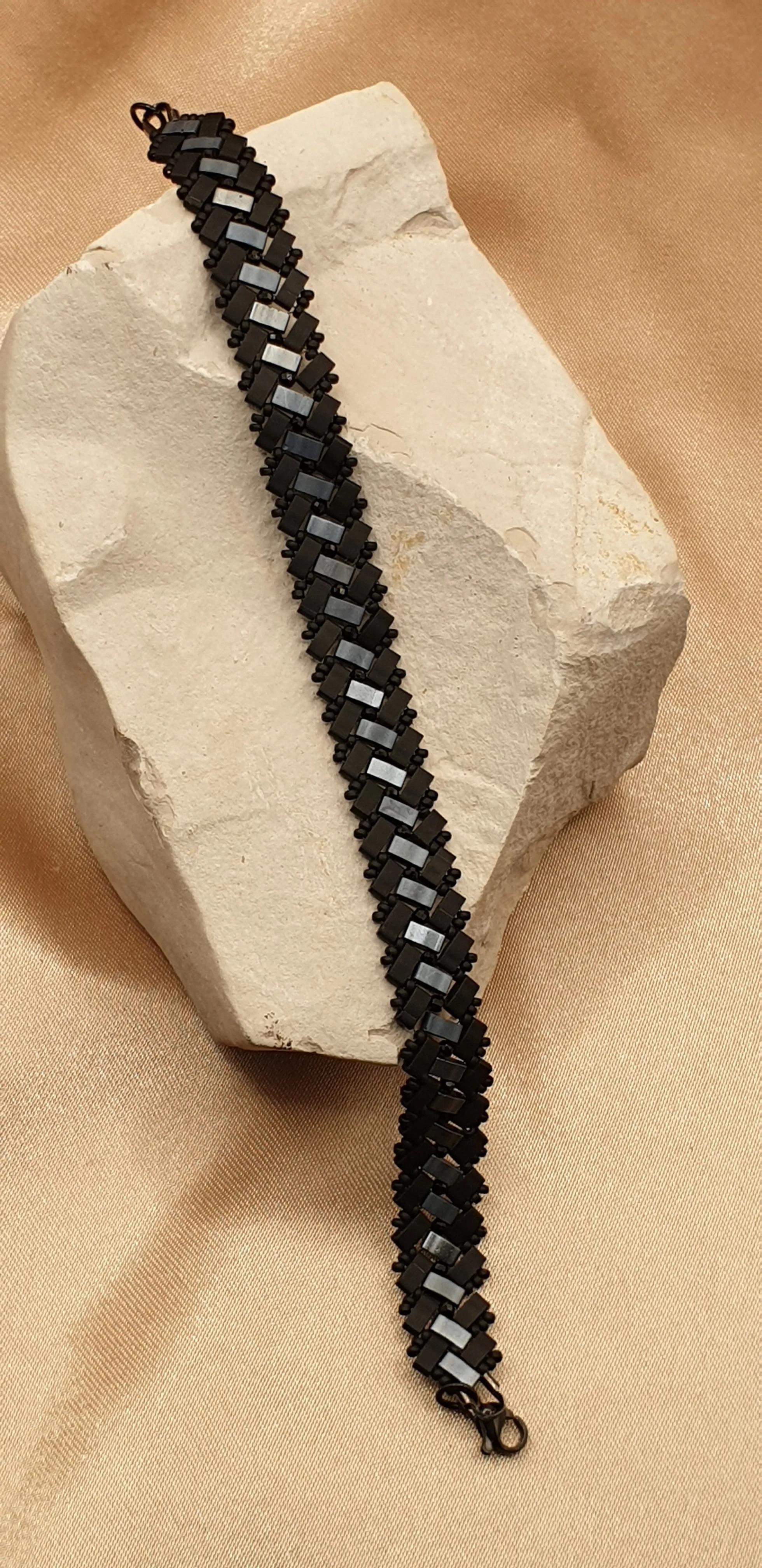 Bracelet Éclipse d’Onyx – Mixte