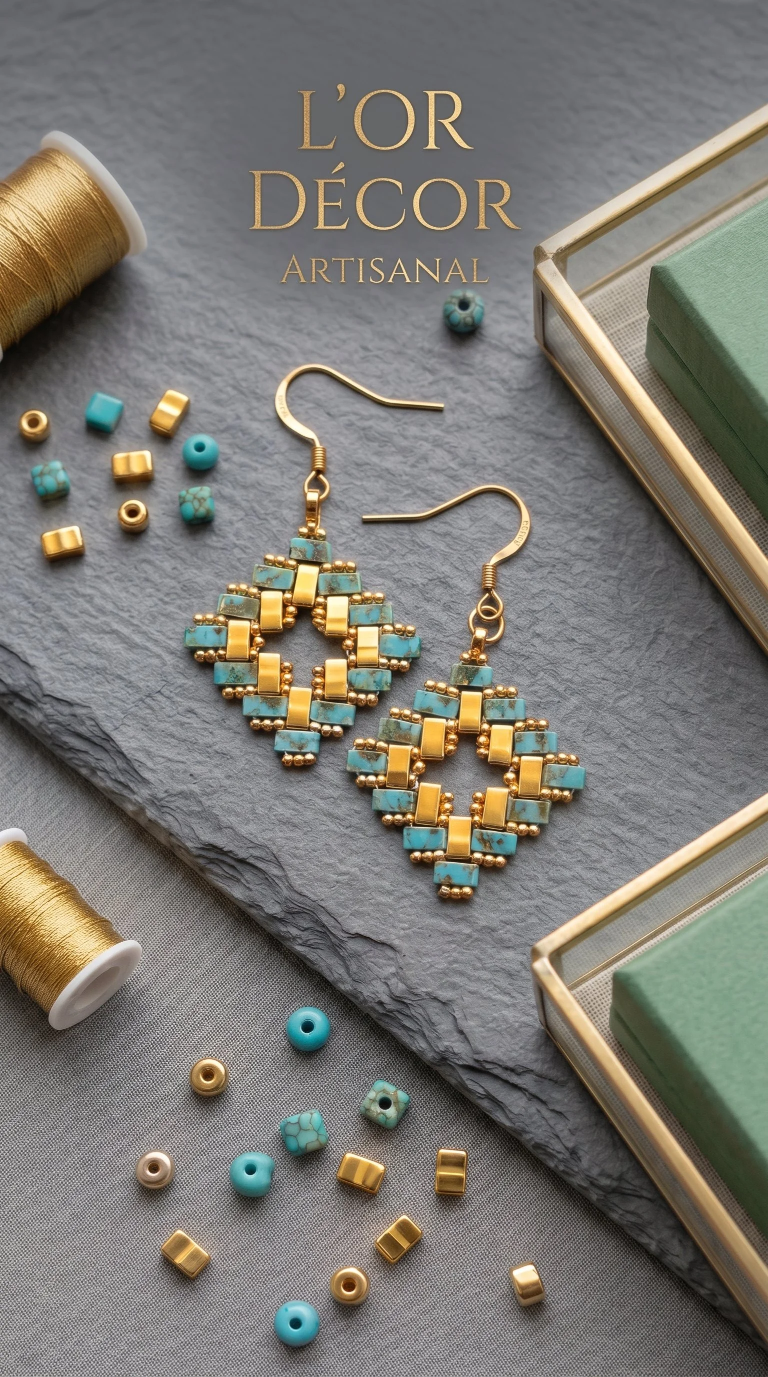Boucles d’oreilles Mosaïque d’Azur