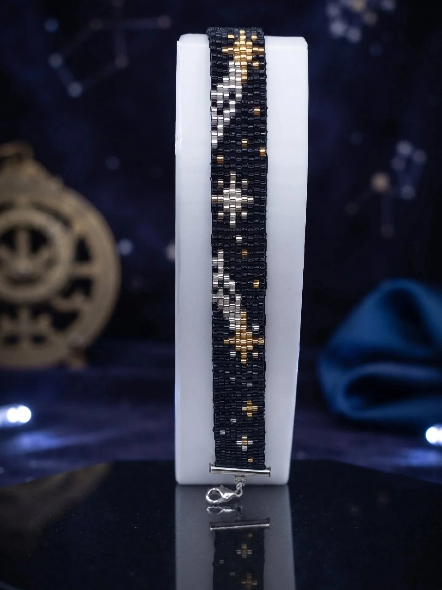 Bracelet "Voie Lactée" – Tissage de perles Miyuki Delica