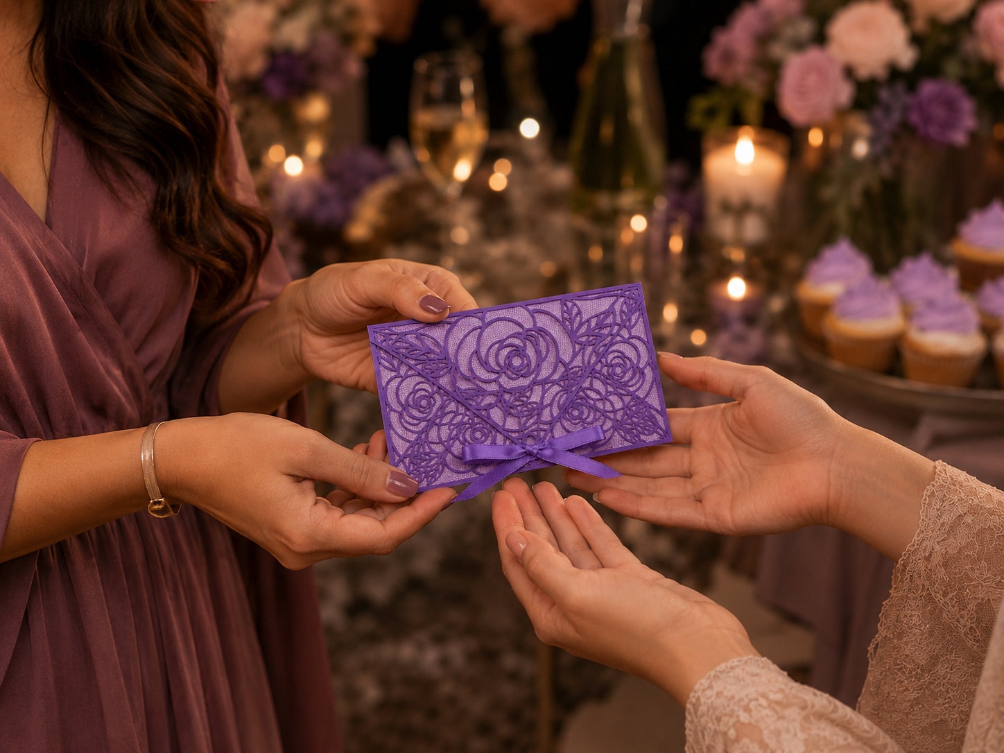 3D Printed Floral Gift Card Holder, Lace-Inspired Fabric Envelope, Reusable Keepsake