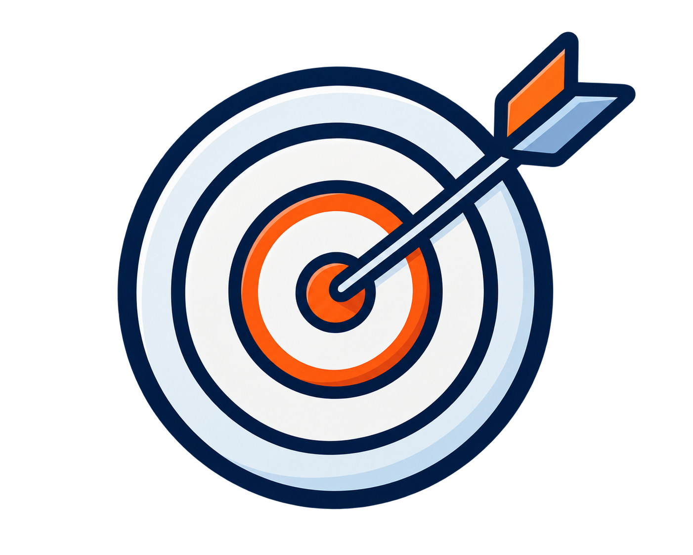 A dartboard with a bullseye, with a dart hitting the center of the target.