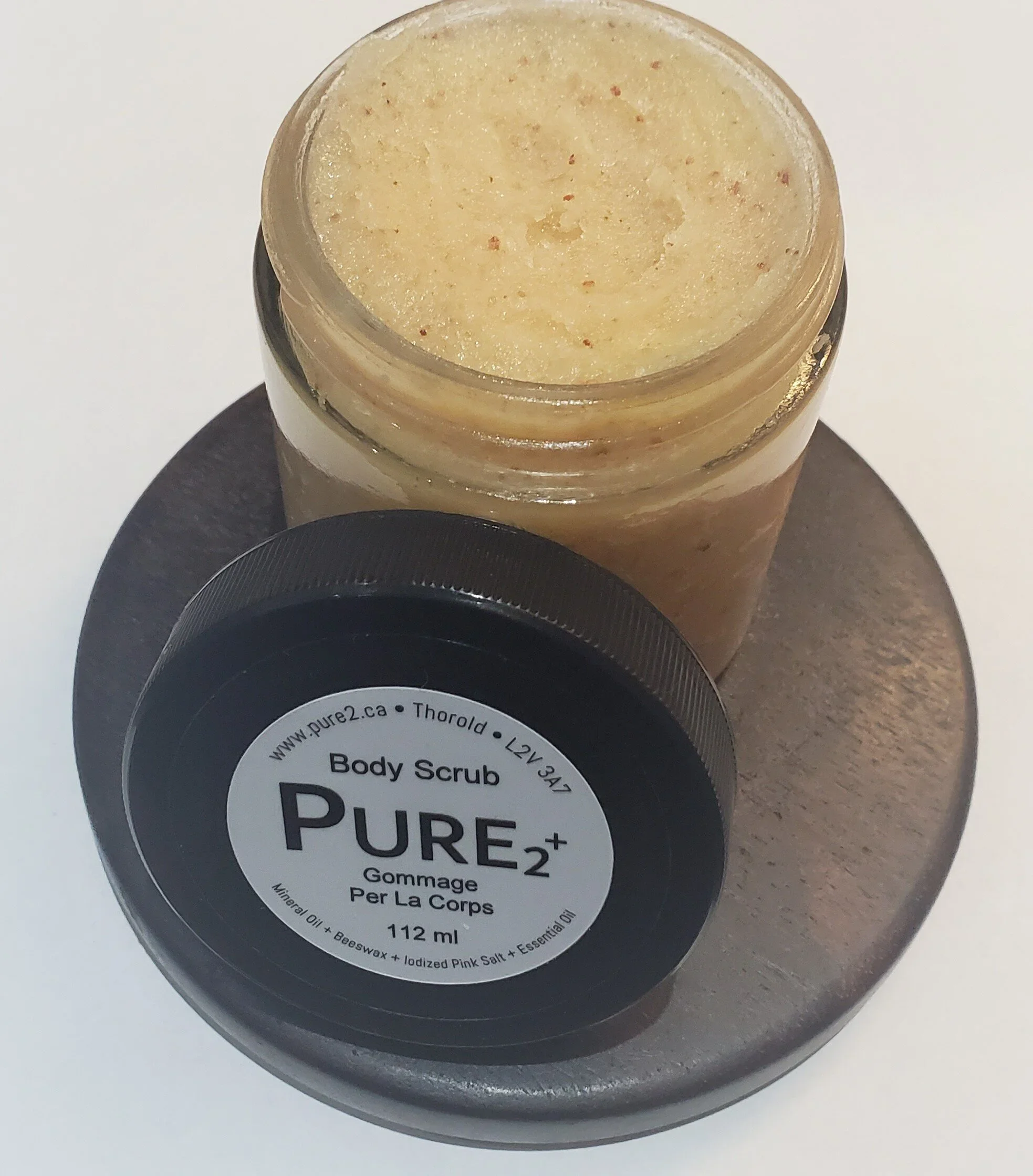 Our Pure2+ Body scrub combines the moisturizing and protective elements of our Barrier Cream with a soothing Japanese peppermint essential oil and Himalayan pink salt. The salt is a gentle polishing agent without the environmental impacts of micro-be
