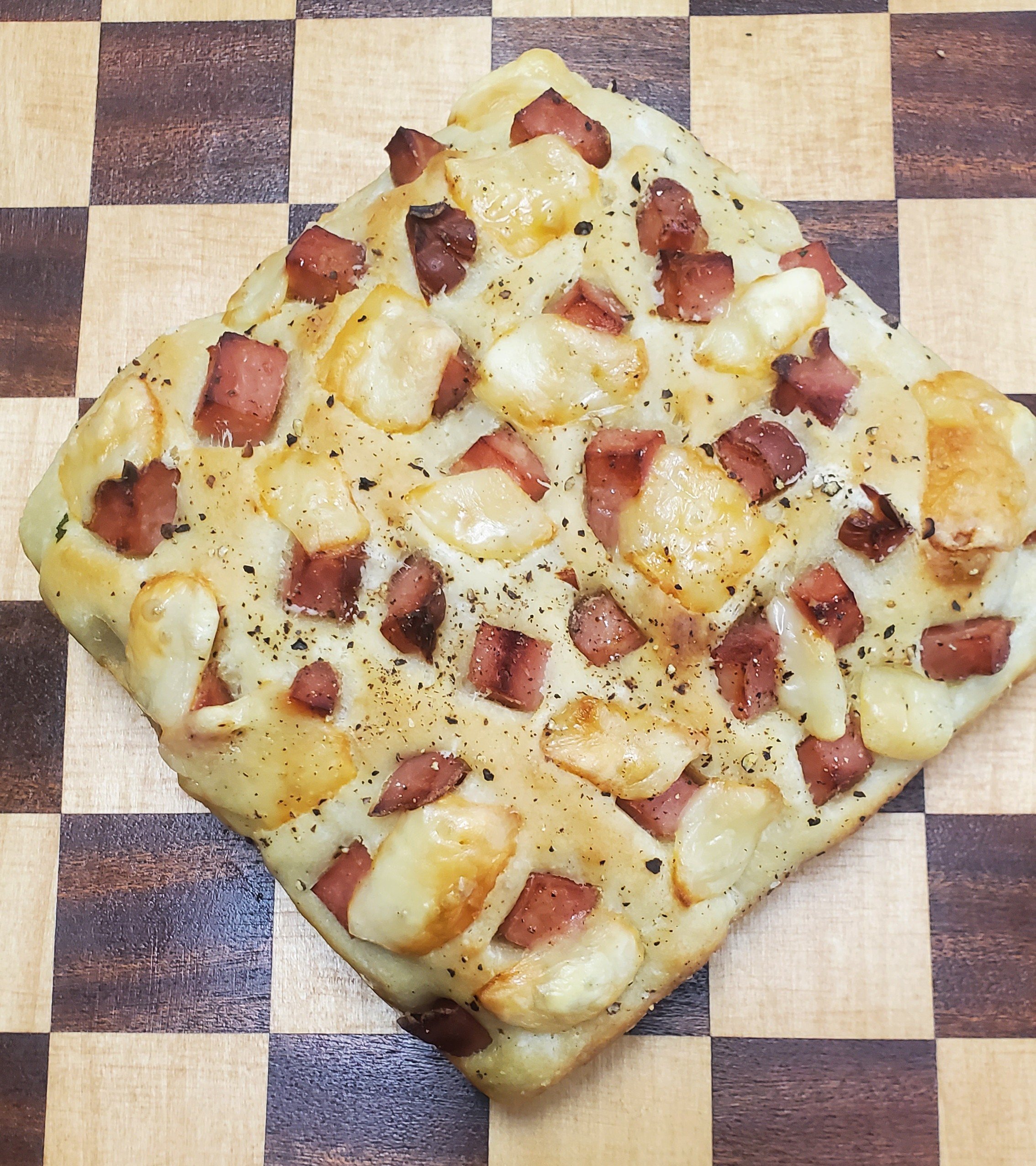 Smoked ham and Swiss Cheese focaccia