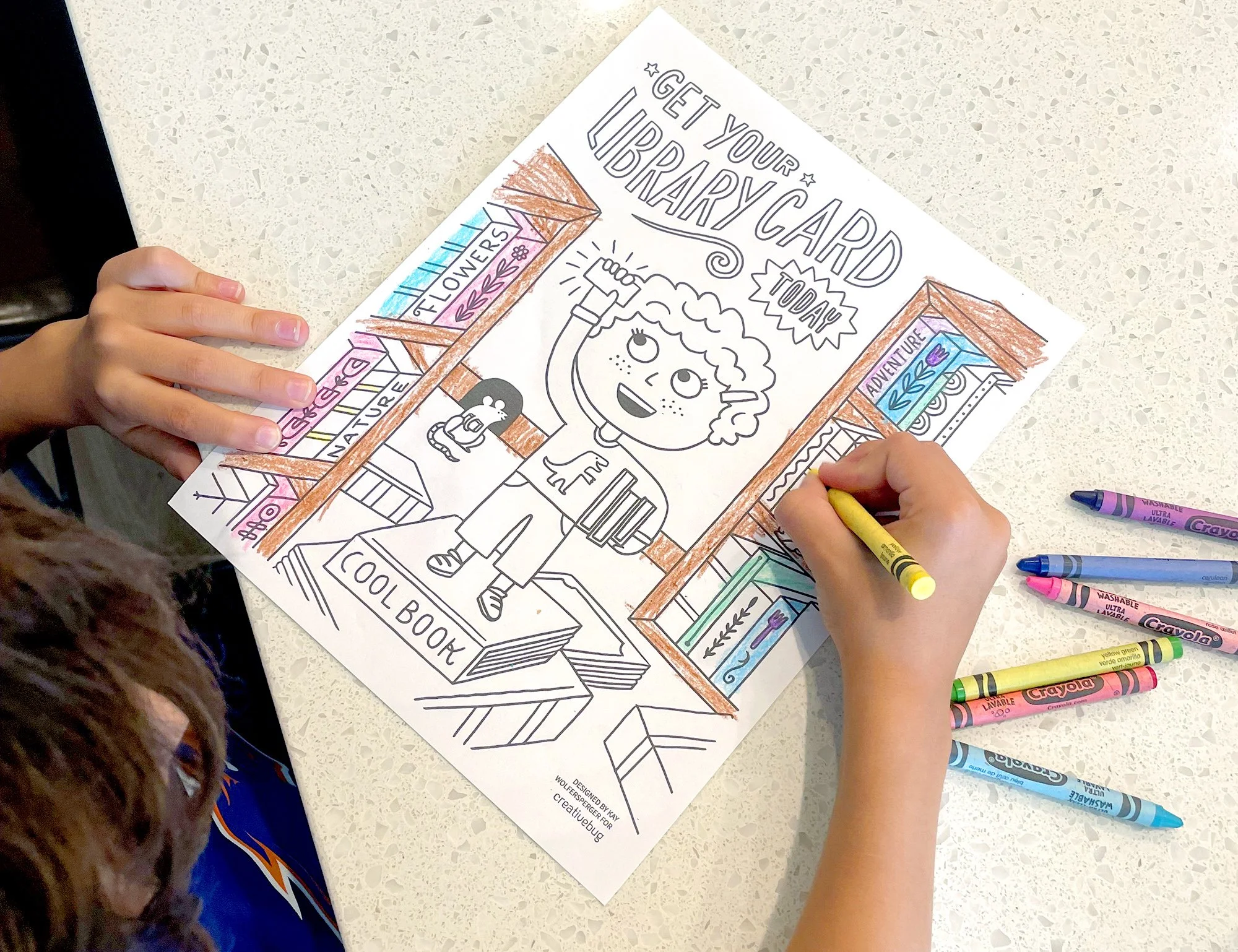 Coloring Pages for Creative Bug for Libraries