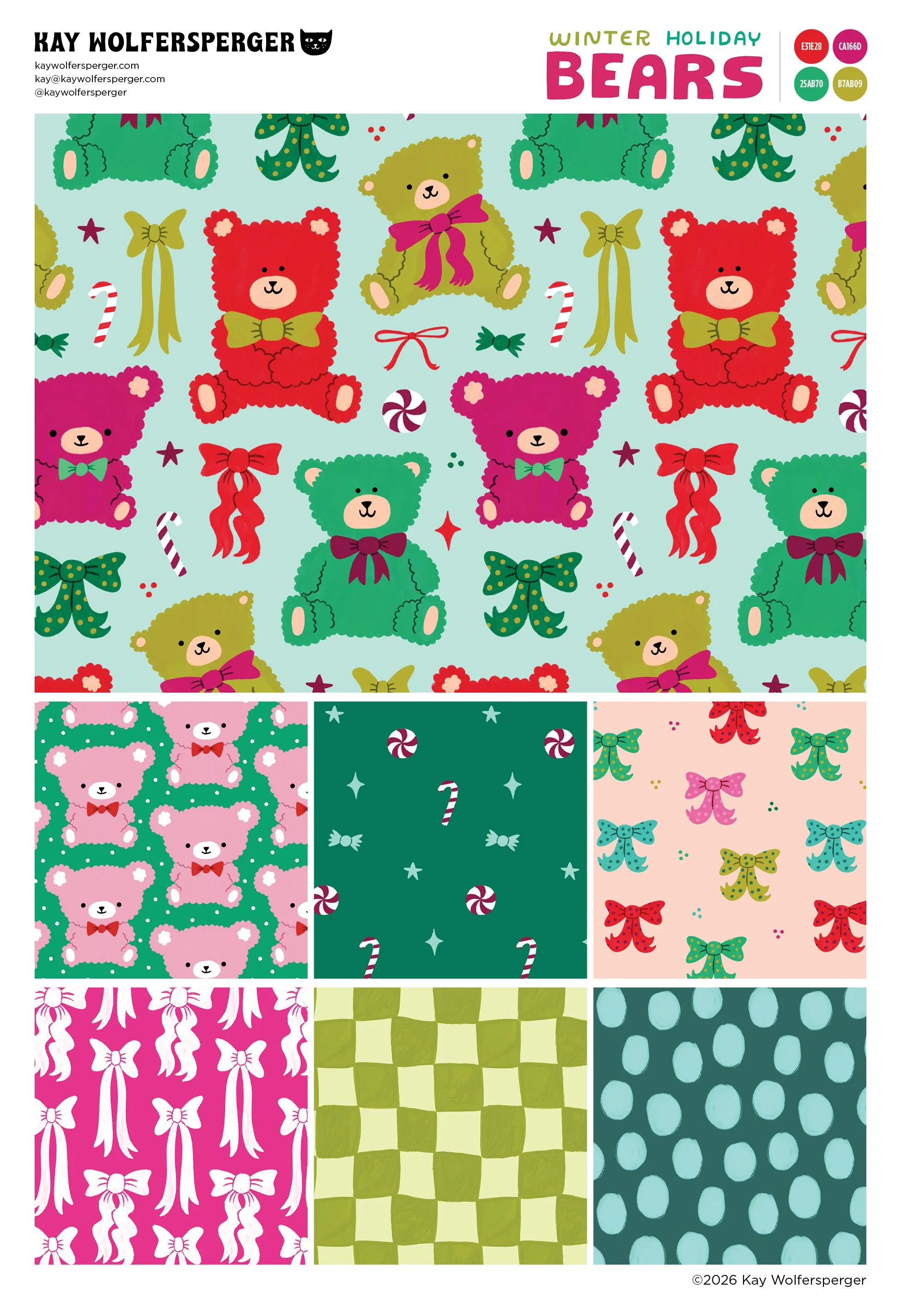Winter Holiday Bears Collection
