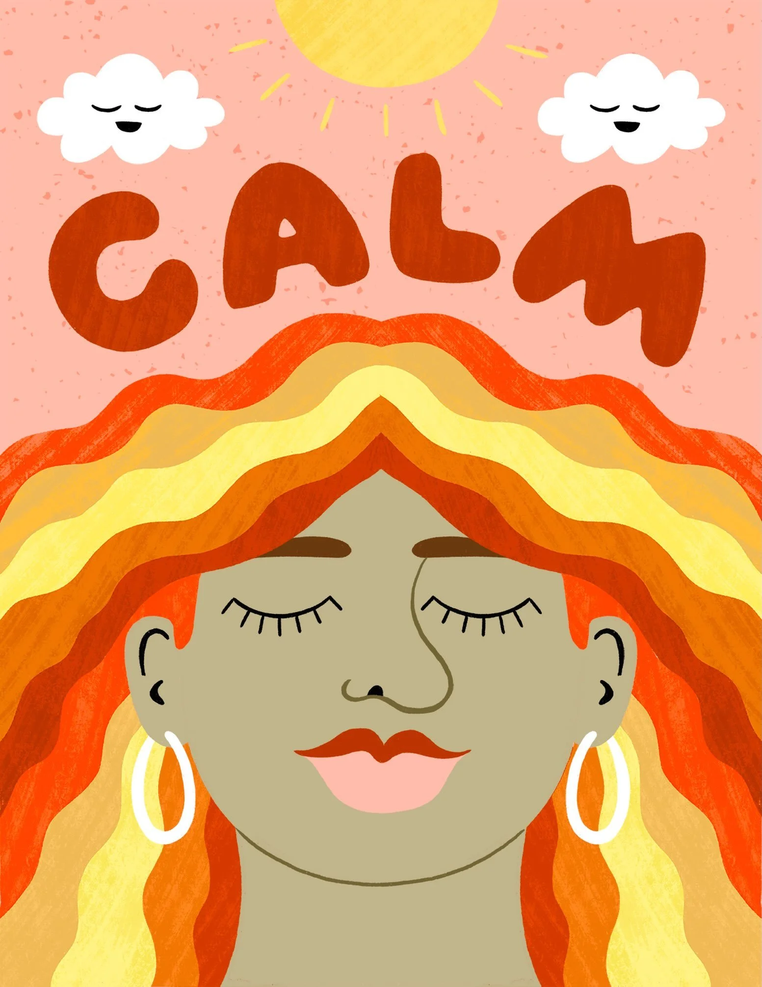 Illustration for @creativebugforlibraries @creativebug mental health awareness deck!
.
#mentalhealthawarenessillustration #calmillustration #meditationillustration #editorial #emotionillustration