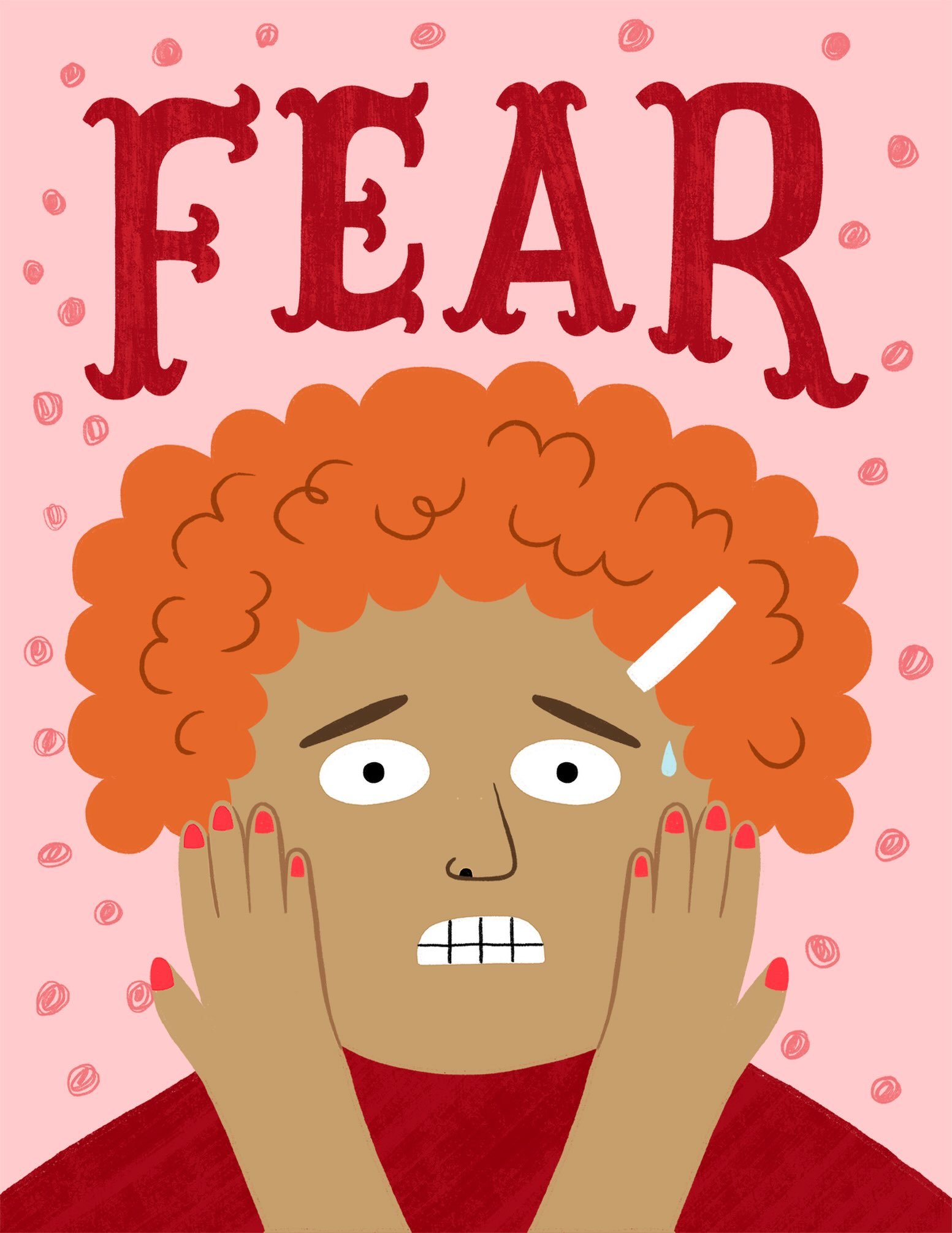 &ldquo;Fear&rdquo; illustration for @creativebugforlibraries @creativebug mental health awareness deck!
.
#mentalhealthawareness #fear #fearillustration #editorialillustration #customlettering