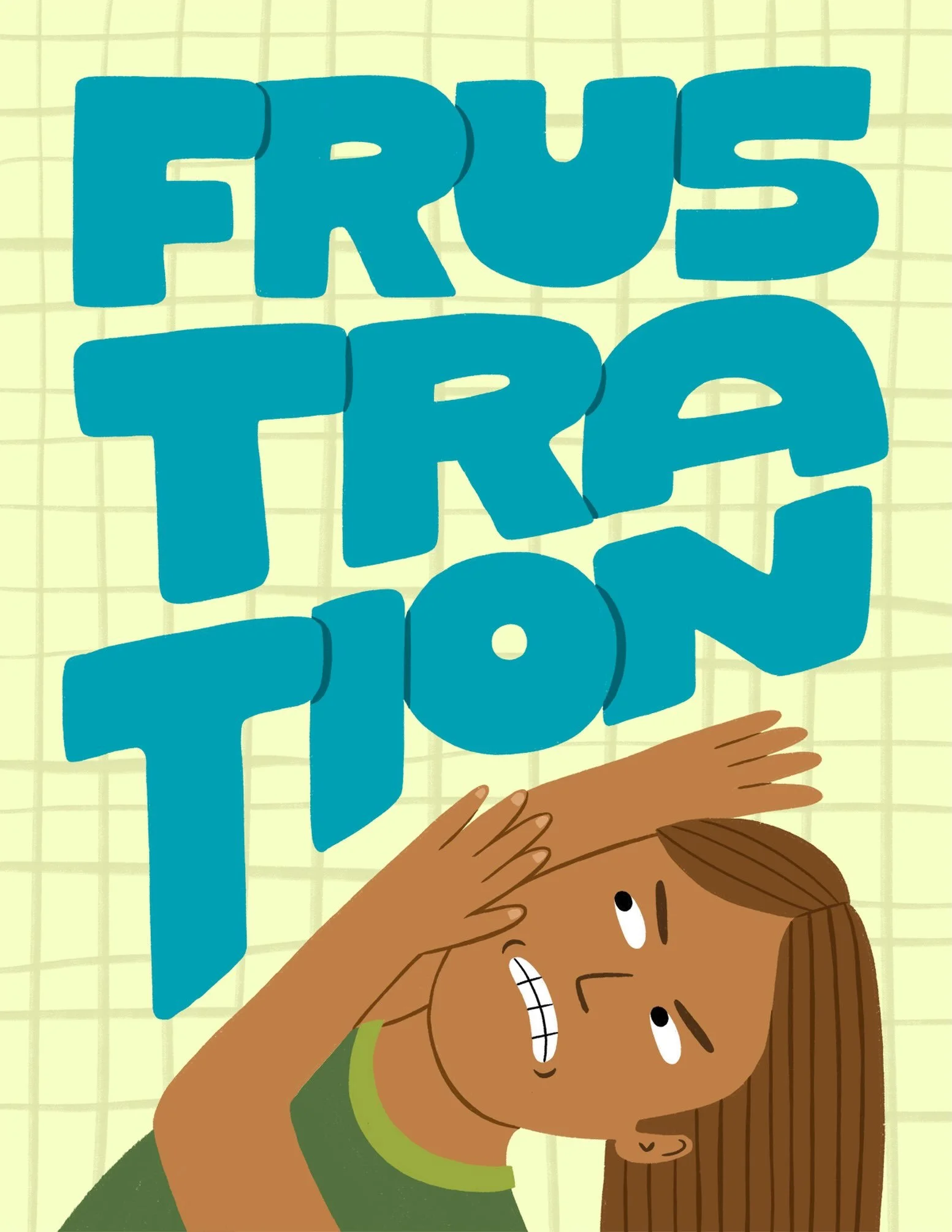 &ldquo;Frustration&rdquo; illustration for @creativebugforlibraries @creativebug mental health awareness deck! 
.
#mentalhealthawareness #frustration #frustrationillustration #customlettering #editorial