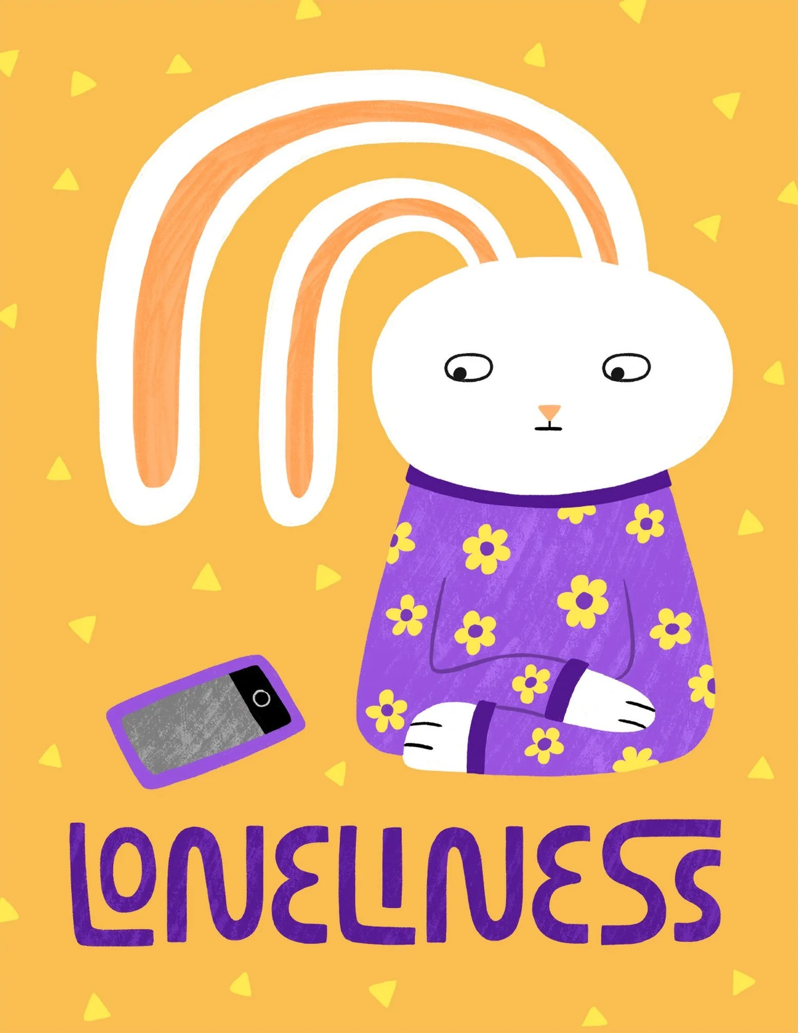 &ldquo;Loneliness&rdquo; illustration for @creativebugforlibraries @creativebug mental health awareness deck!
.
#mentalhealthawareness #loneliness #lonelinessillustration #customlettering #editorial