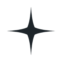 Eine schwarze stilisierte Sternform auf weißem Hintergrund.