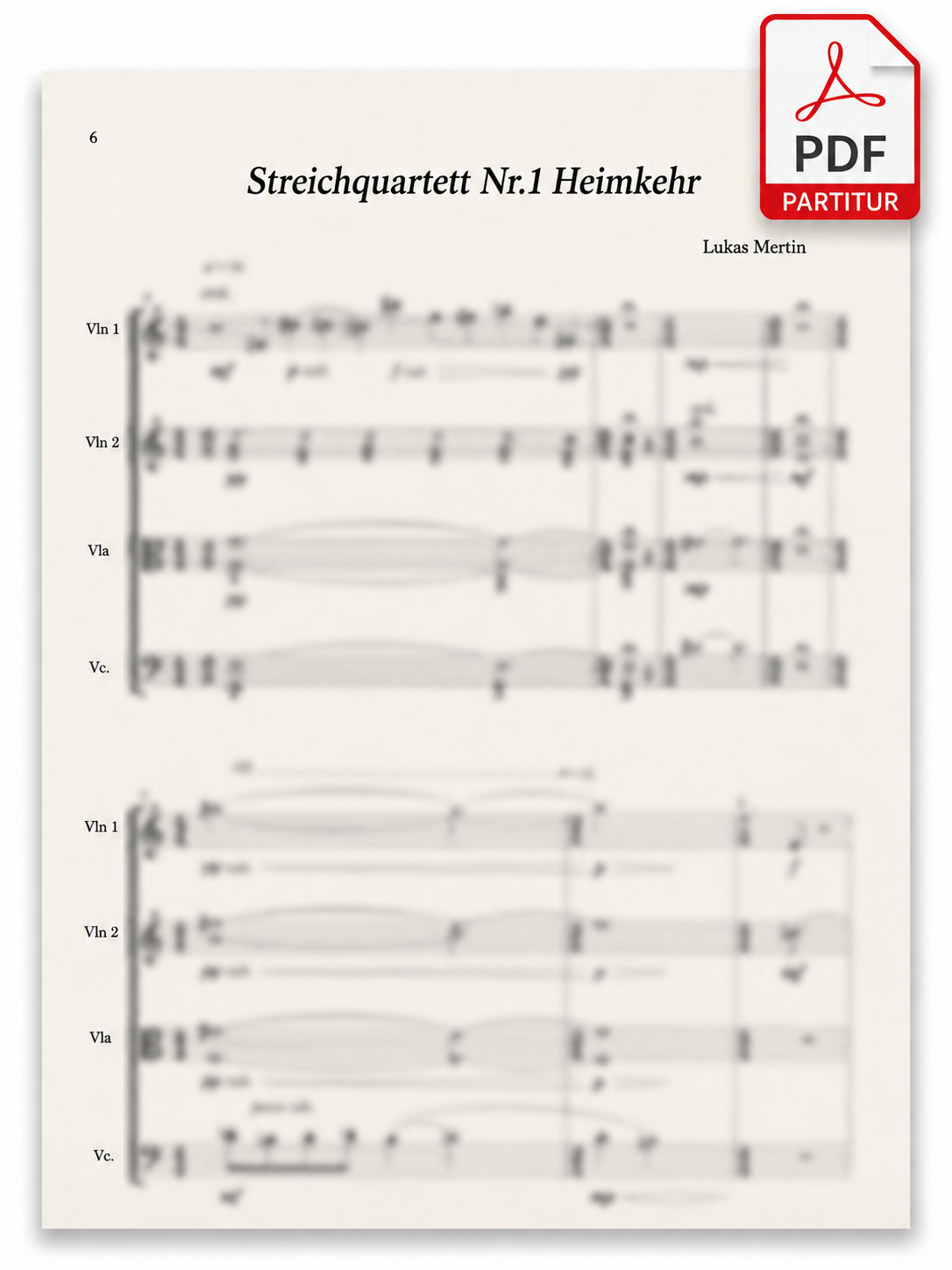 Streichquartett Nr.1 Heimkehr PDF-Version