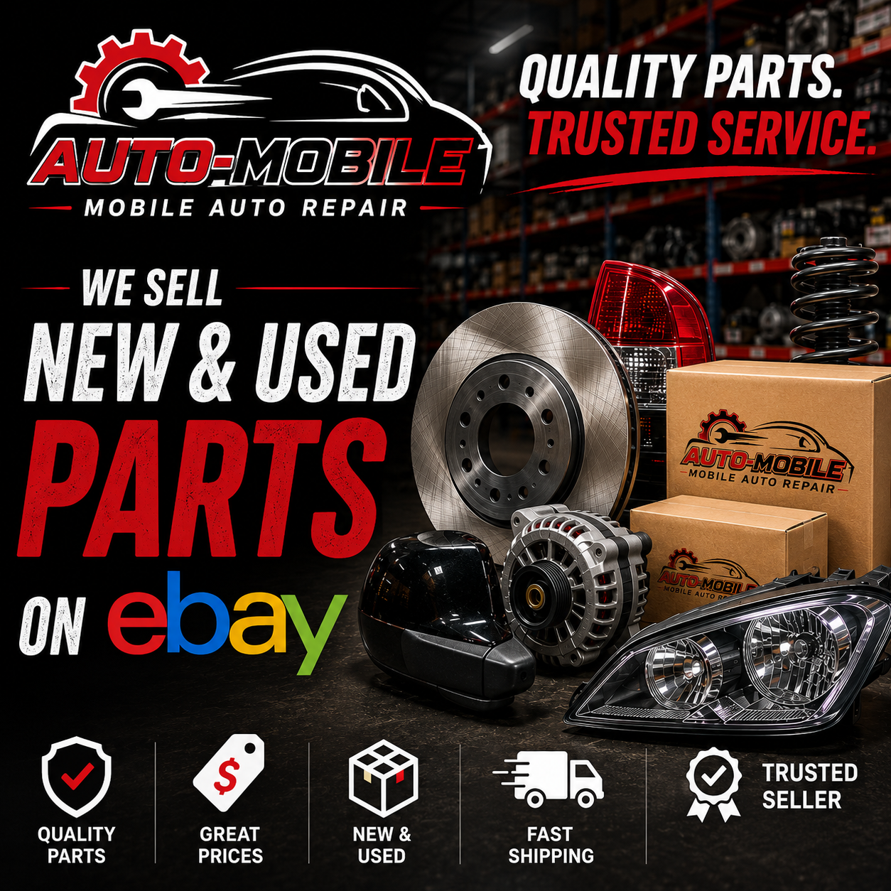 Auto-Mobile has an overstock of new and used parts. Browse our eBay page to see if we have what you're looking for.
