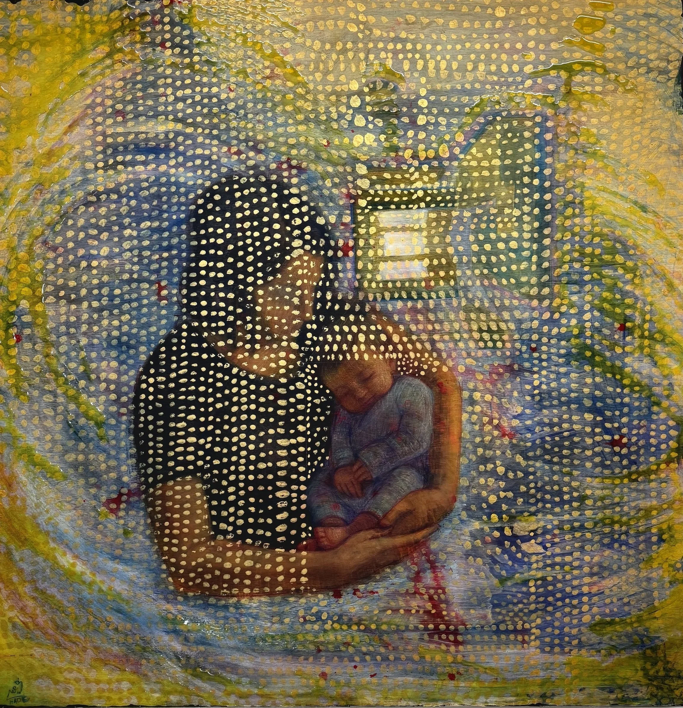Hadieh+Afshani-Home+II-+Ink%2C+acrylic%2C+oil%2C+resin+on+wood+panel-+36%E2%80%B3x36%E2%80%B3.jpg