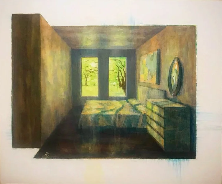 Hadieh-Afshani-Bedroom I- Mixed media on plywood-jpg.jpg