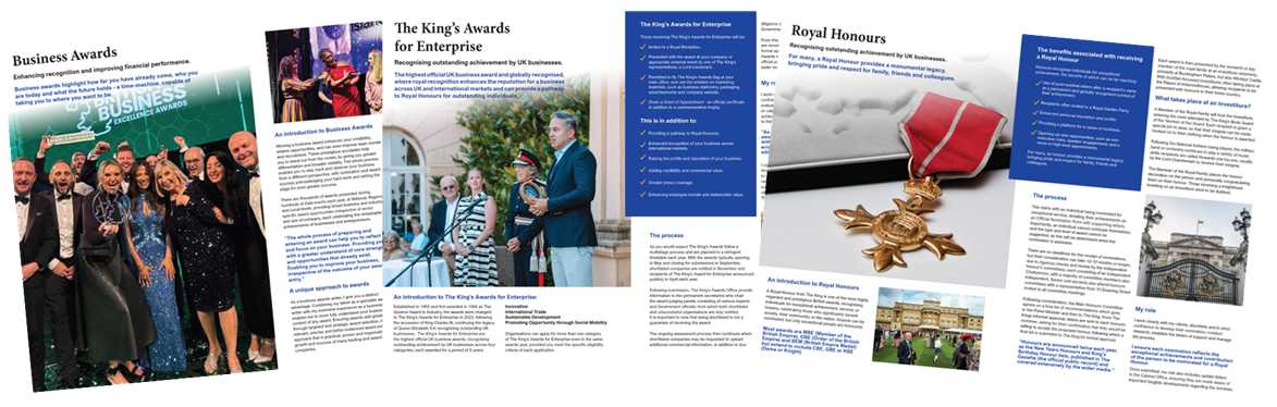 Dale Howarth Specialist Business, The King's Awards for Enterprise and Royal Honours Awards Writer. Help in writing business, the King's Awards and Royal Honours awards  to achieve greater success through awards.