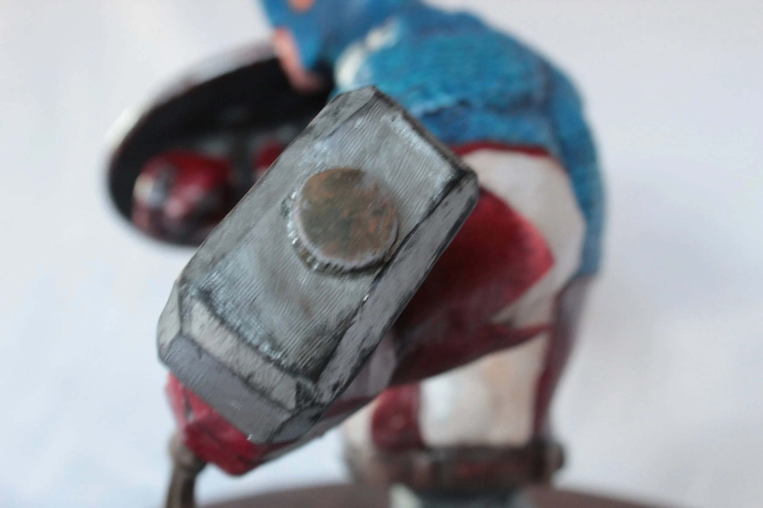 Captain America - 9" Sculpey - Close up hammer
