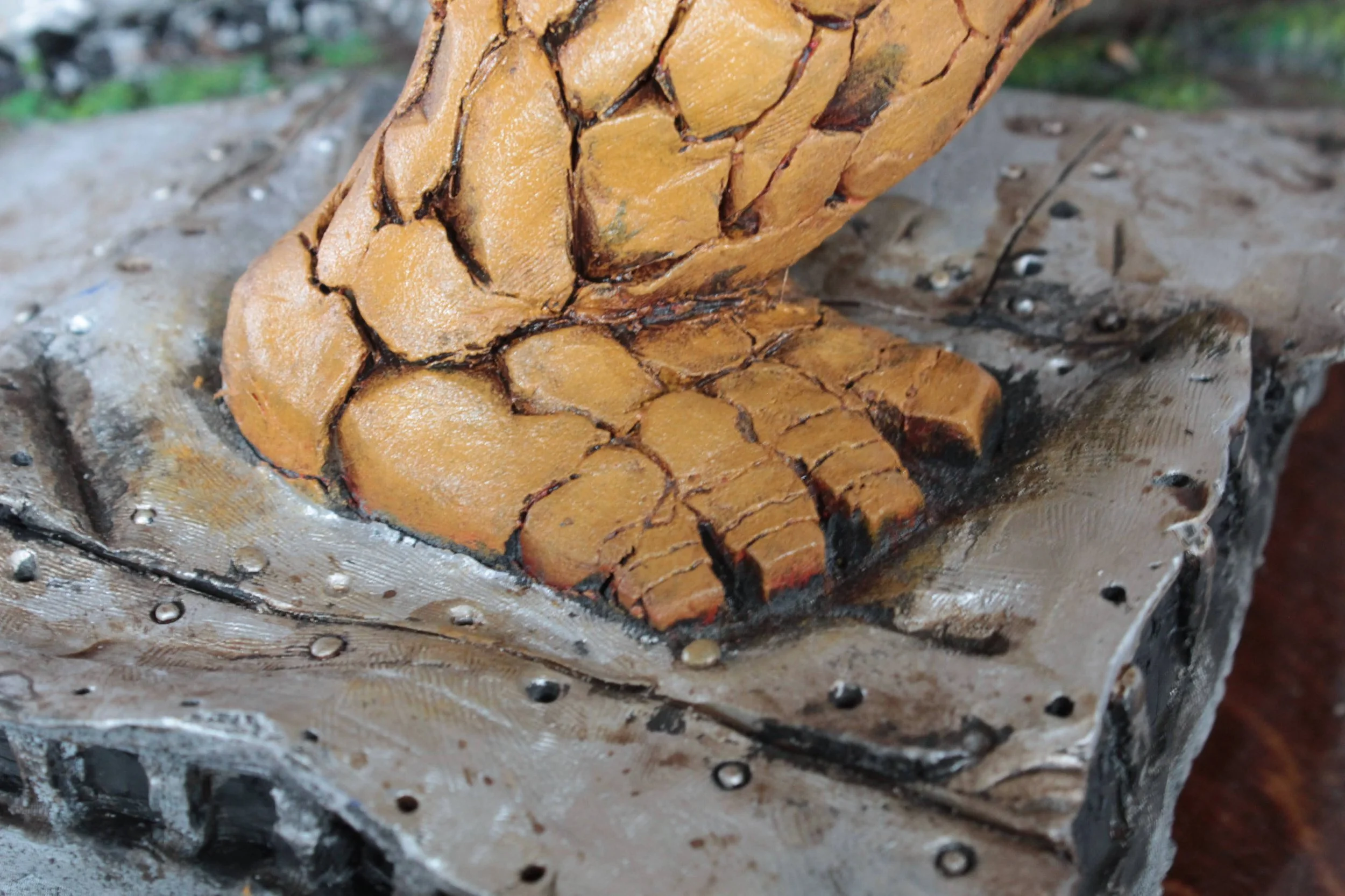 The Thing - 15" Sculpey - Close up foot