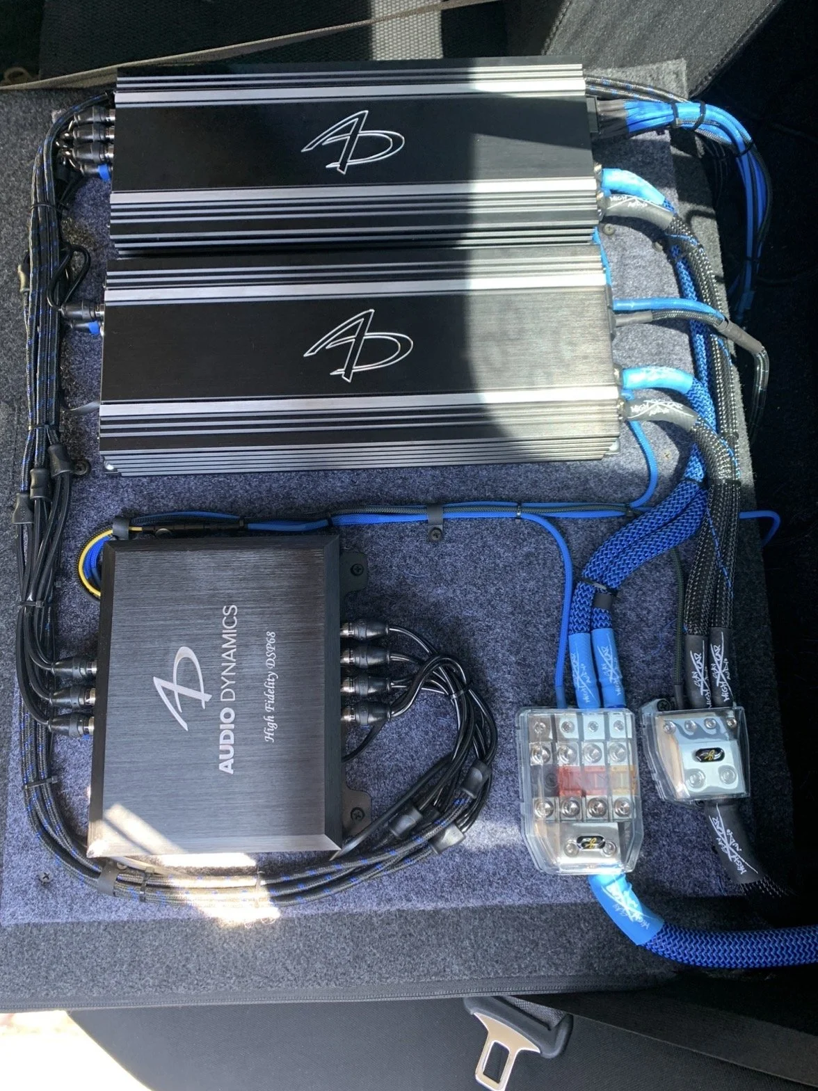 We wire our amp racks like it is going into one of our own vehicles. Cleburne, TX houses our chop location so stop by Studio 38 today.
