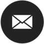Envelope icon on a black circular background