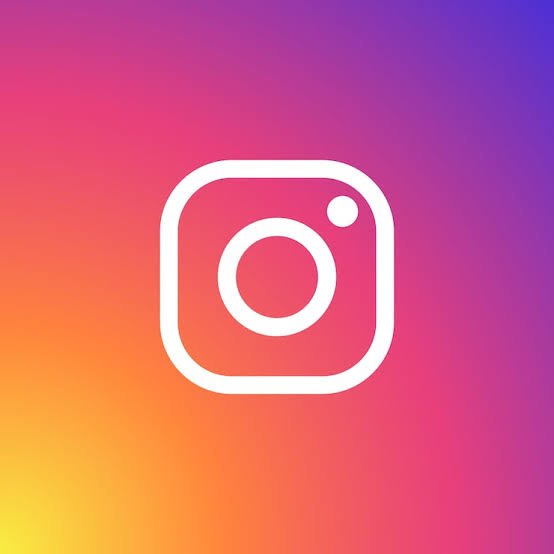 Instagram logo on a gradient background with pink, purple, and yellow colors.