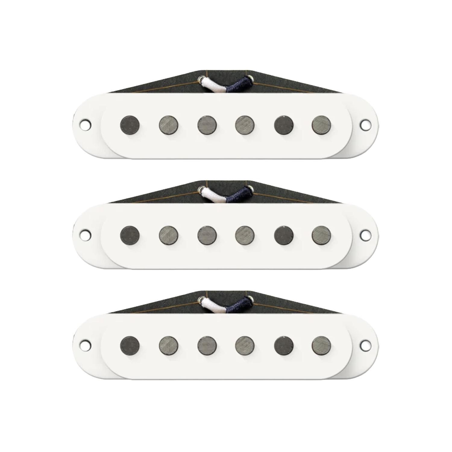 Bare Knuckle THE SULTANS Strat - SET - White - RWRP - 56 Stagger- 6 Strings