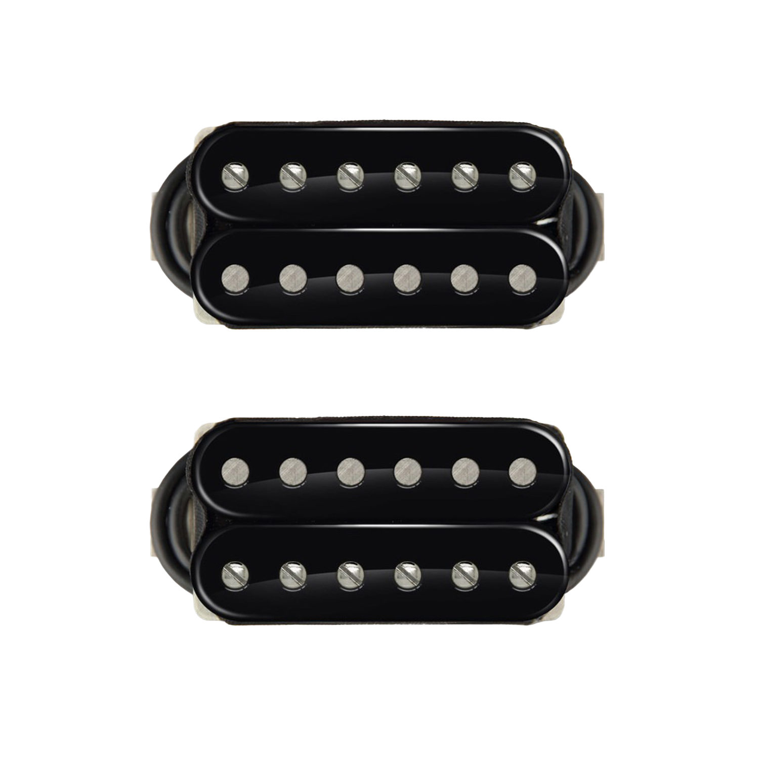 Bare Knuckle PAINKILLER Humbuckers SET - Bridge 53mm - Open Black - Nickel Screws - 6 Strings