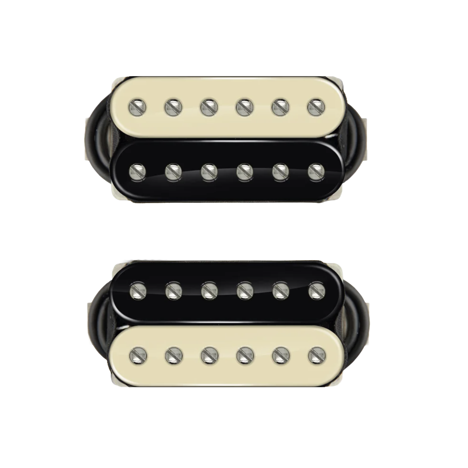 Bare Knuckle WARPIG Humbuckers SET - Alnico Bridge 53mm - Open Zebra - Nickel Screws - 6 Strings