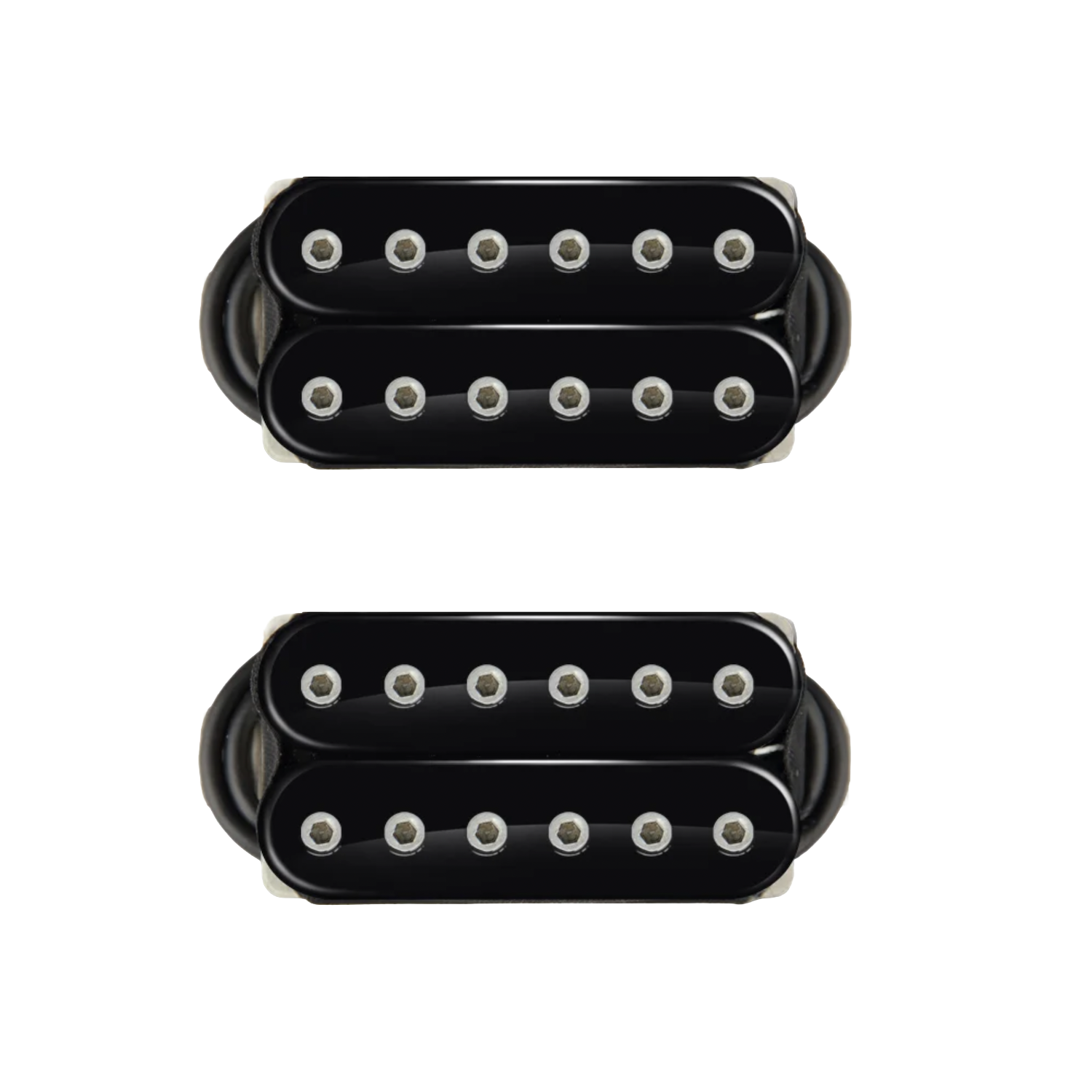 Bare Knuckle WARPIG Humbuckers SET - Alnico Bridge 53mm - Open Black - Nickel Bolts - 6 Strings