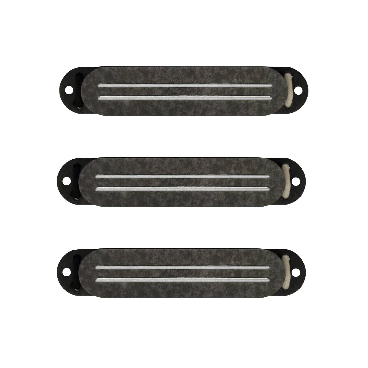 Bare Knuckle COBRA Strat - SET - Black Fibreboard - RWRP - Nickel Blade - 6 Strings