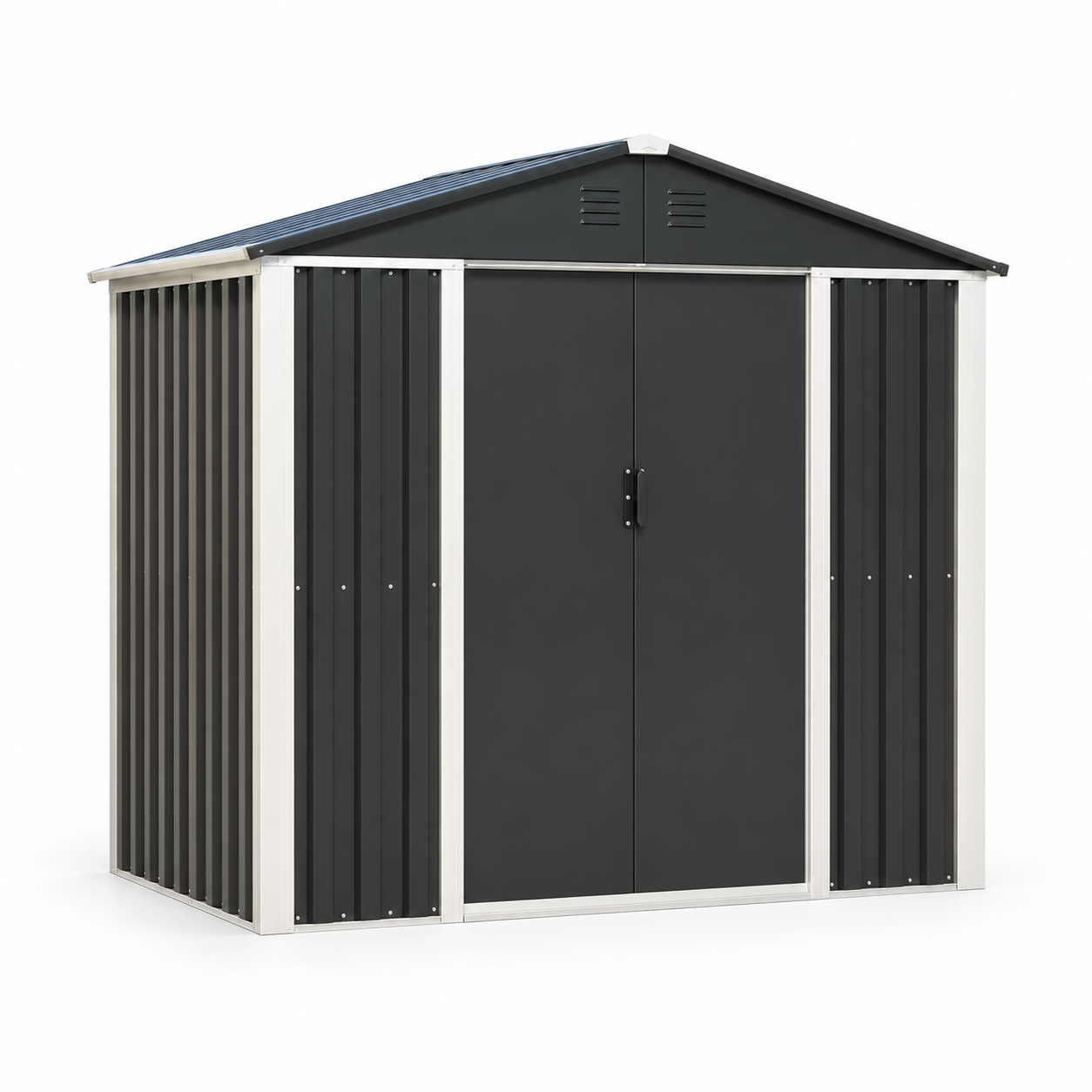 Double-Slope Garden Storage Shed (Sliding Doors) – 6ft x 4ft