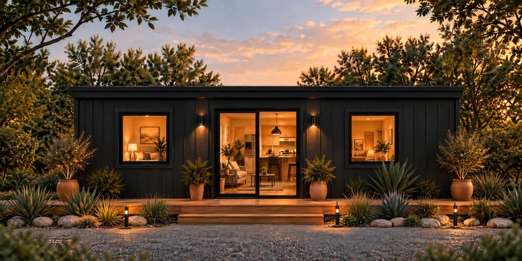 One-bedroom ADU at dusk