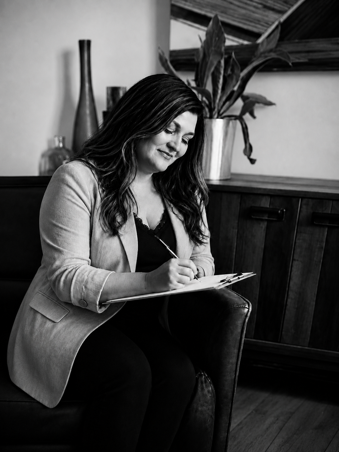 Amy Tremblay, EMDR clinician and psychotherapist, in her Owen Sound therapy office.